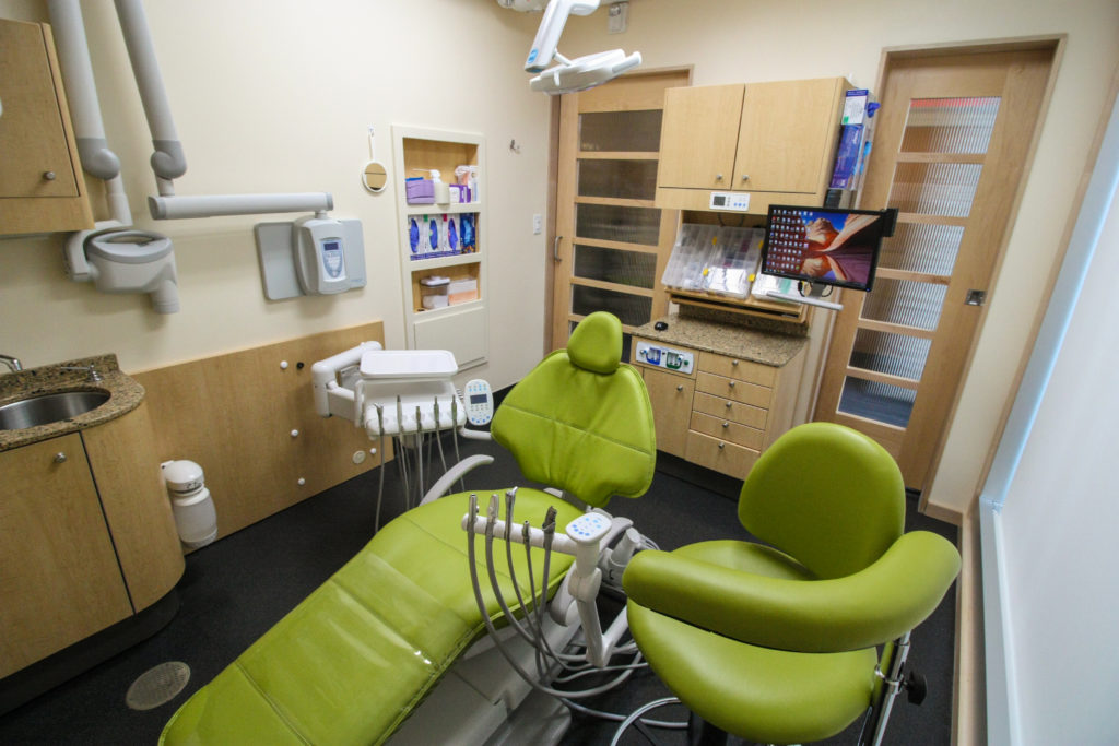 Treatment suite where IV sedation is offered for patients who feel anxiety during there dentures appointment in our Anchorage dental office. 